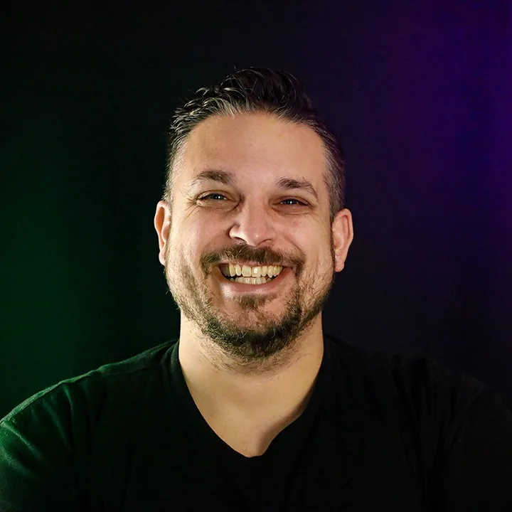 Adam O’Brien, founder of Alley-Oop, smiling at the camera